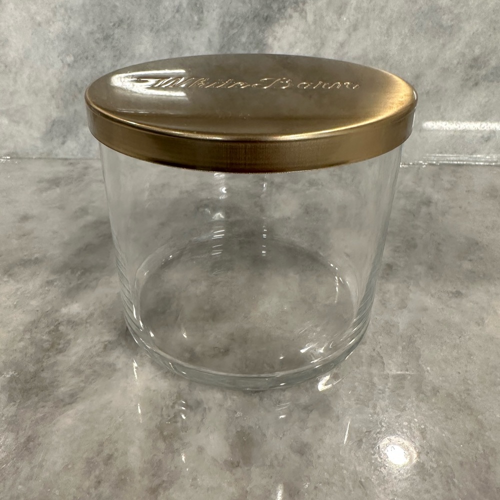Empty White Barn Candle Jar